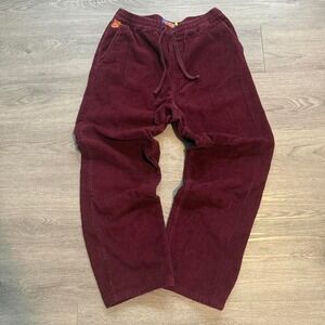 Y2K Empyre Johnny Loose Fit Corduroy Pants Burgundy Size Medium Baggy Skater